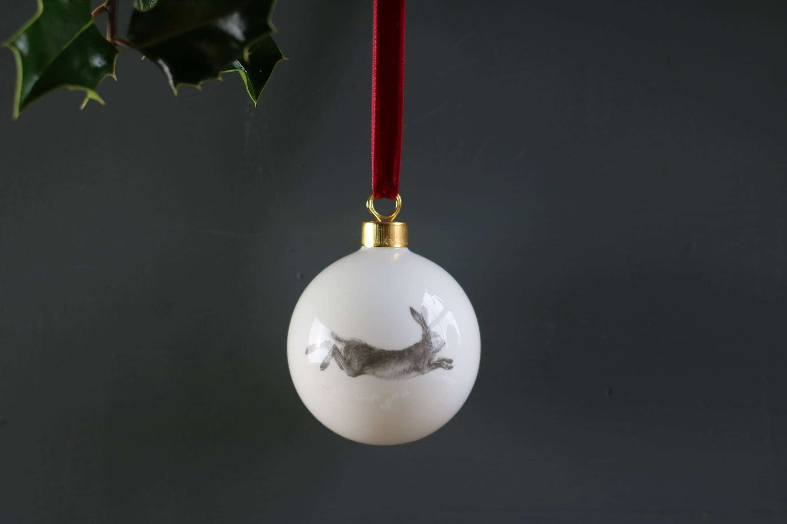 Running Hare Bauble