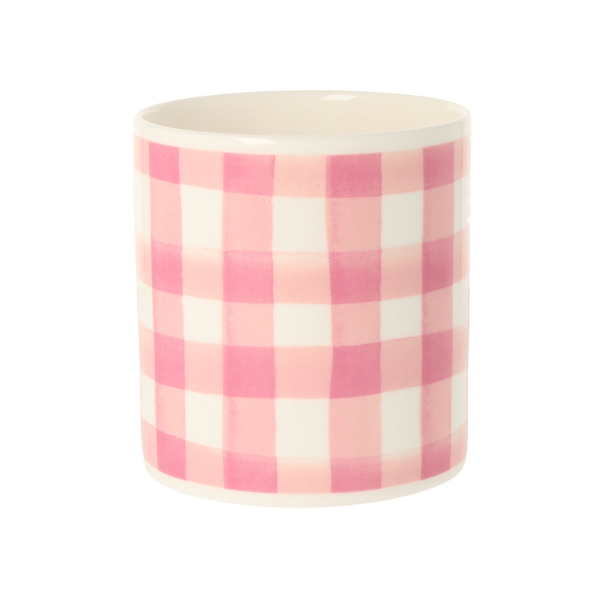 Pink Gingham Mug