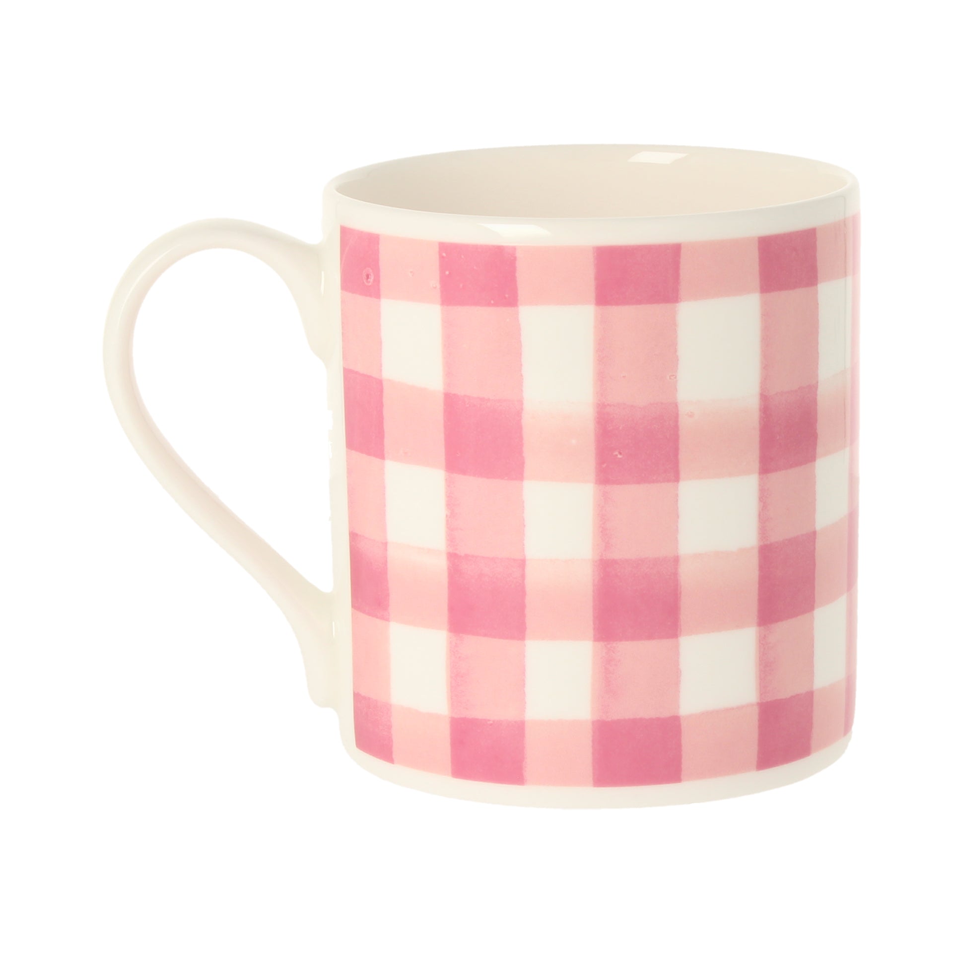 Pink Gingham Mug