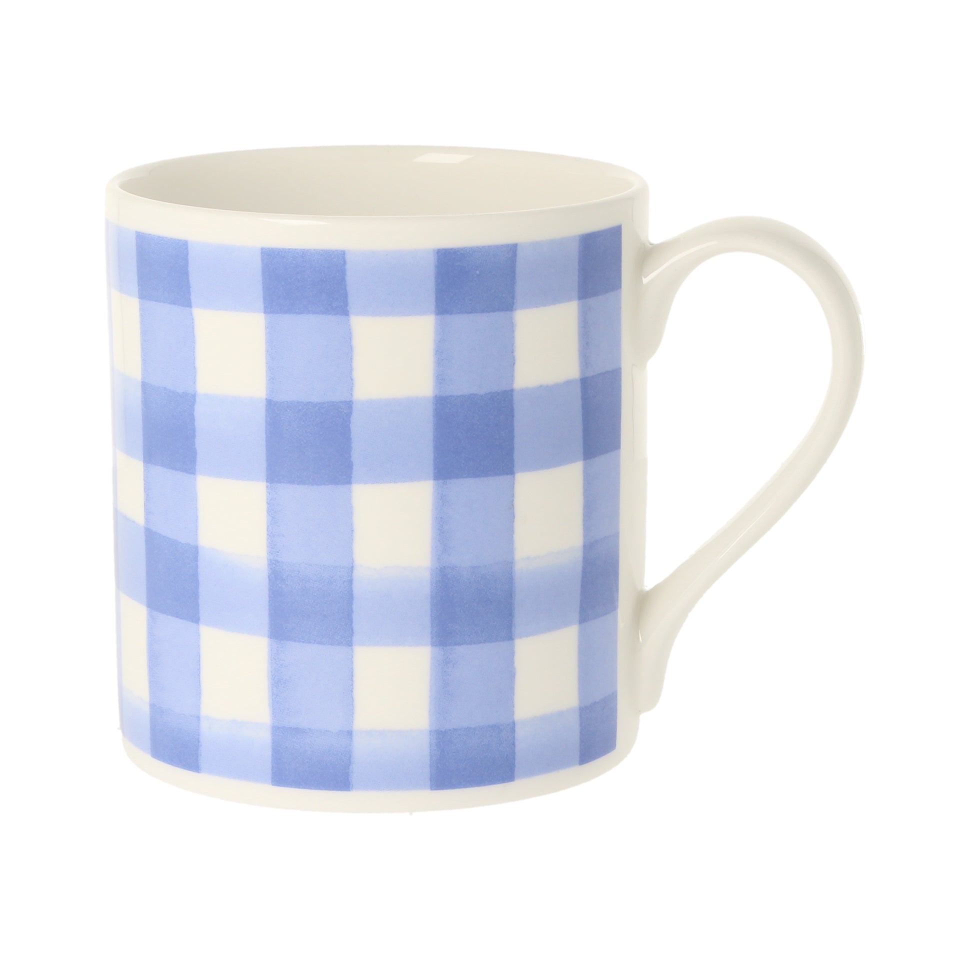 Blue Gingham Mug