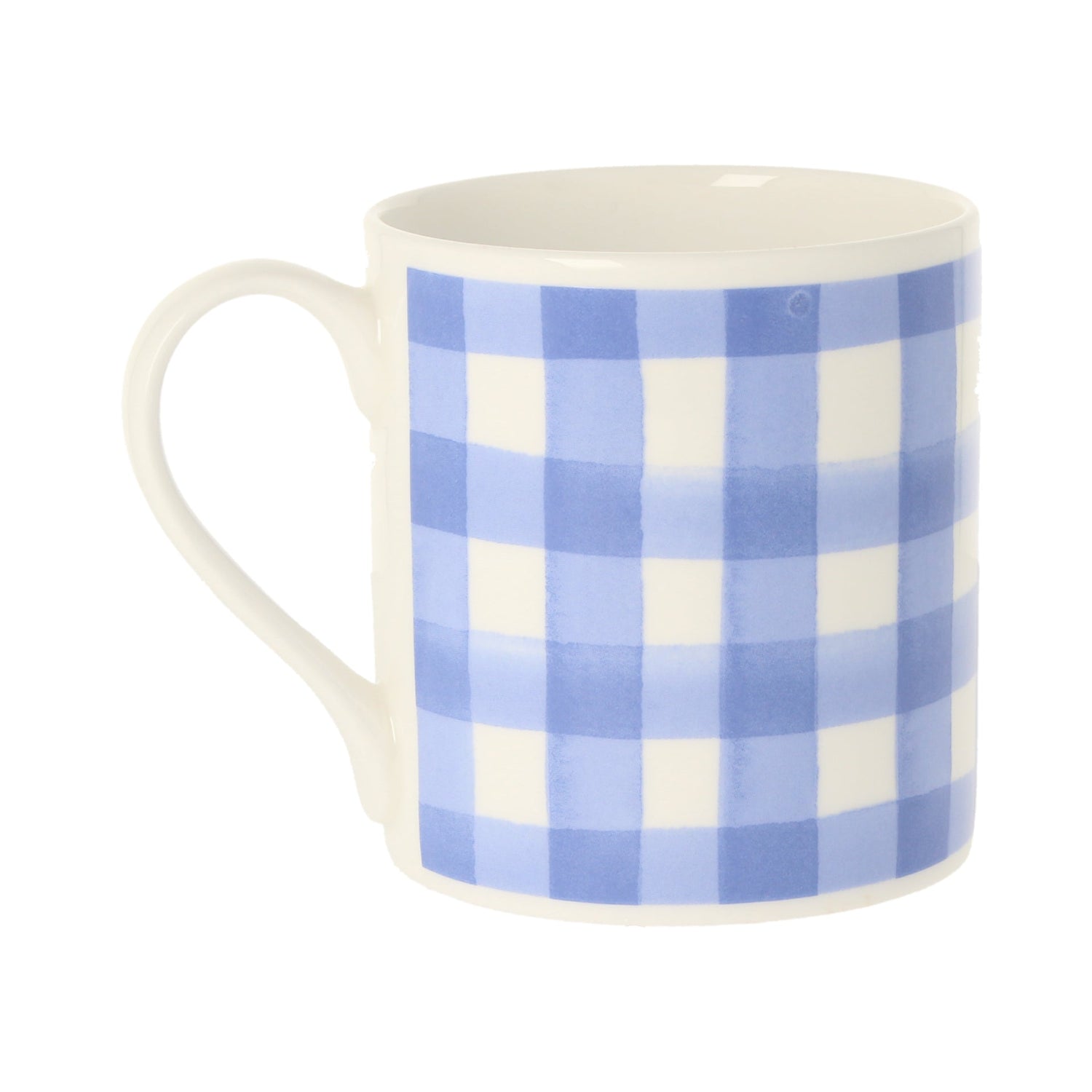 Blue Gingham Mug