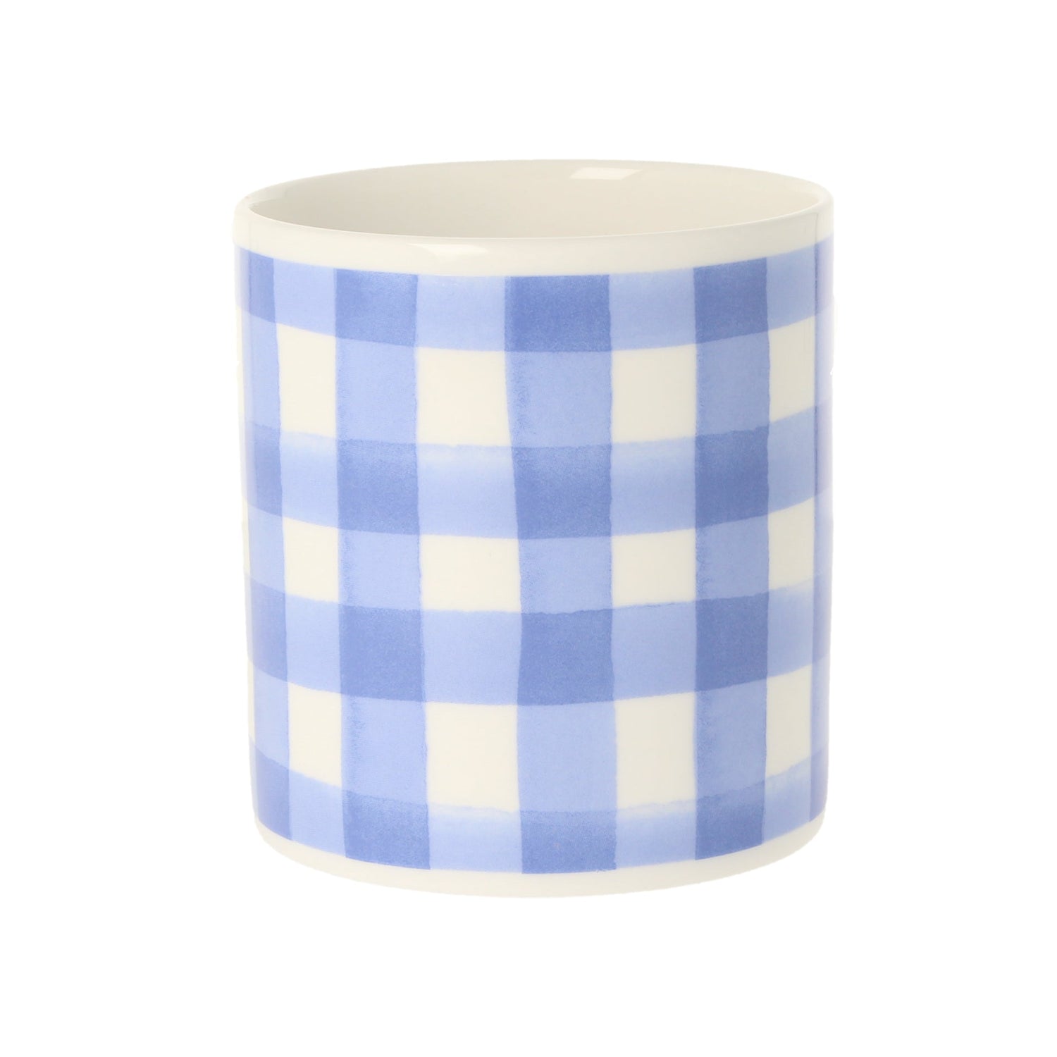 Blue Gingham Mug