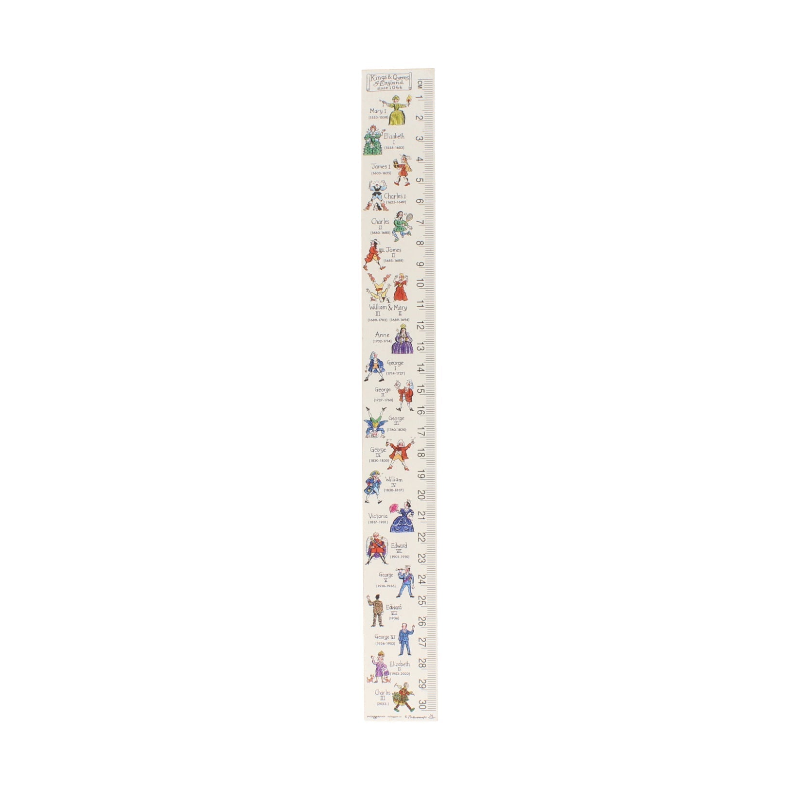 Kings & Queens of England Wooden Ruler