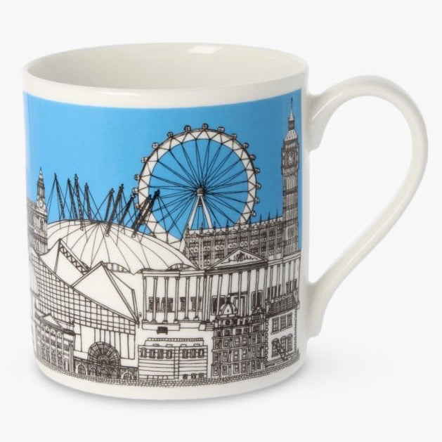 London Buildings Blue Mug