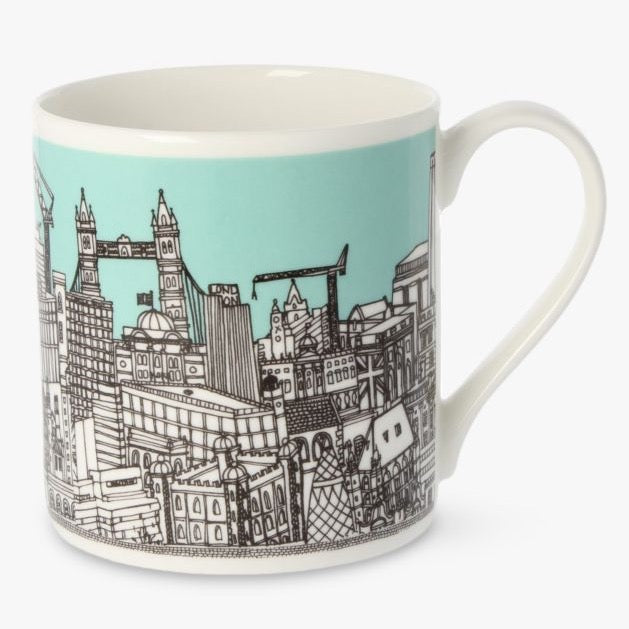 London Buildings Mint Green Mug