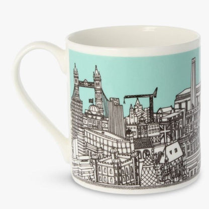 London Buildings Mint Green Mug