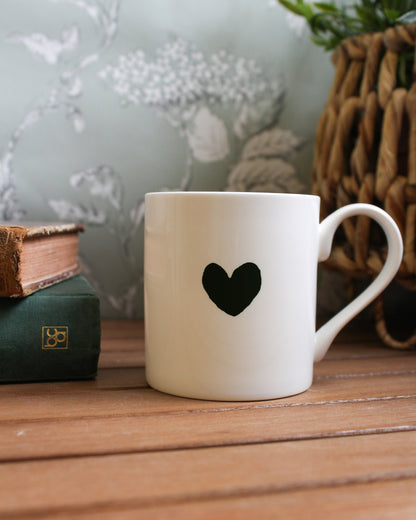 Wee Heart Black Mug