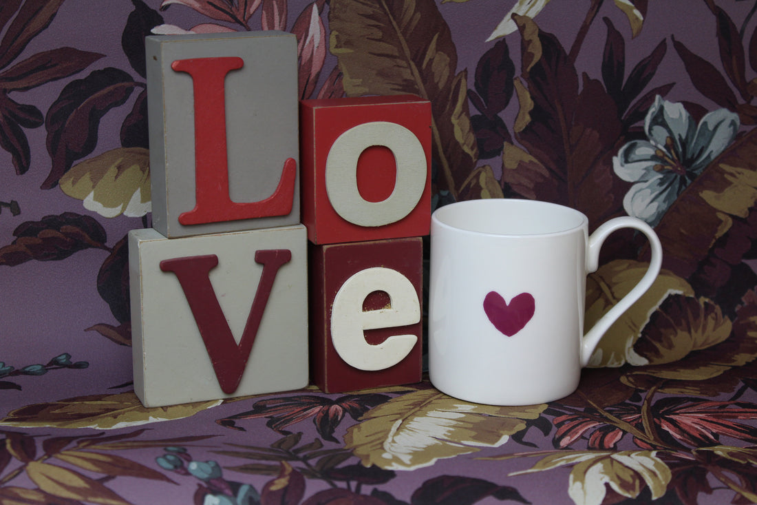 Wee Heart Maroon Mug