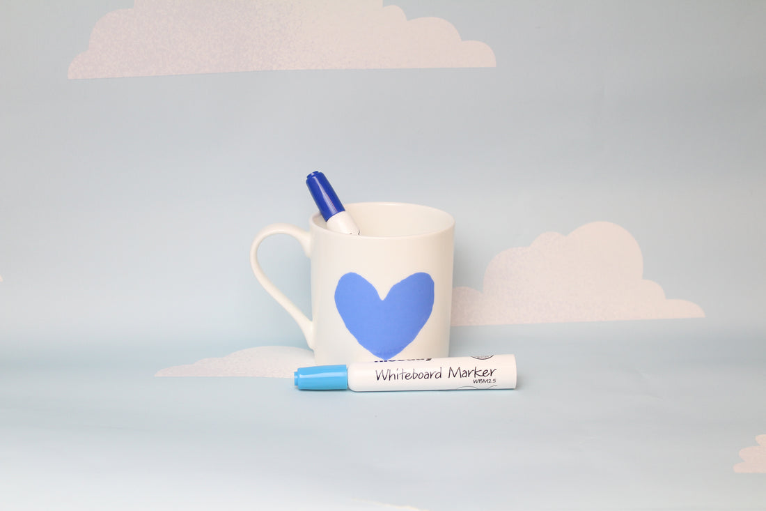 Big Heart Blue Mug