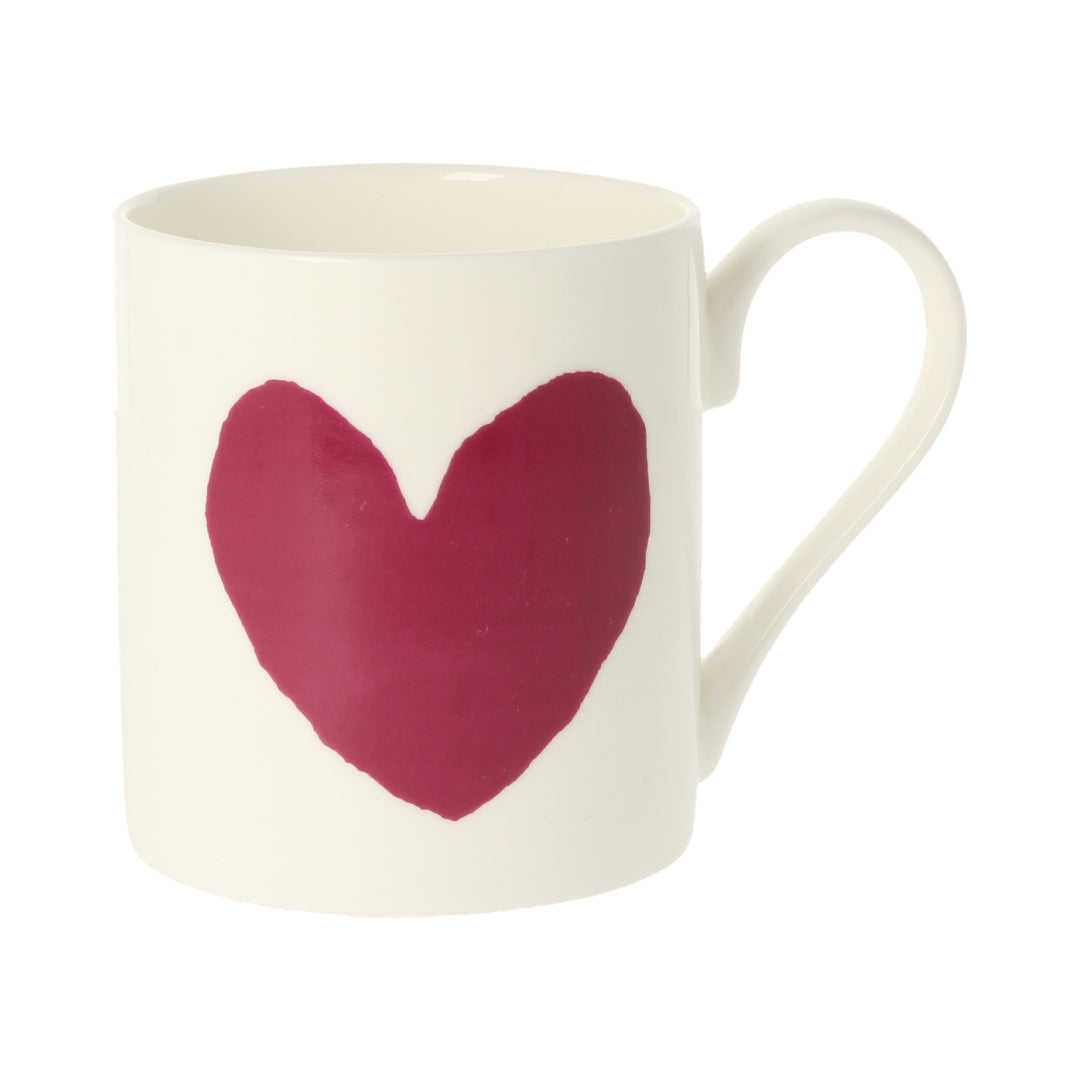 Big Heart Maroon Mug