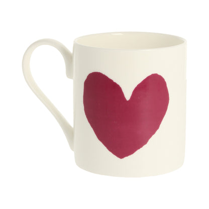 Big Heart Maroon Mug