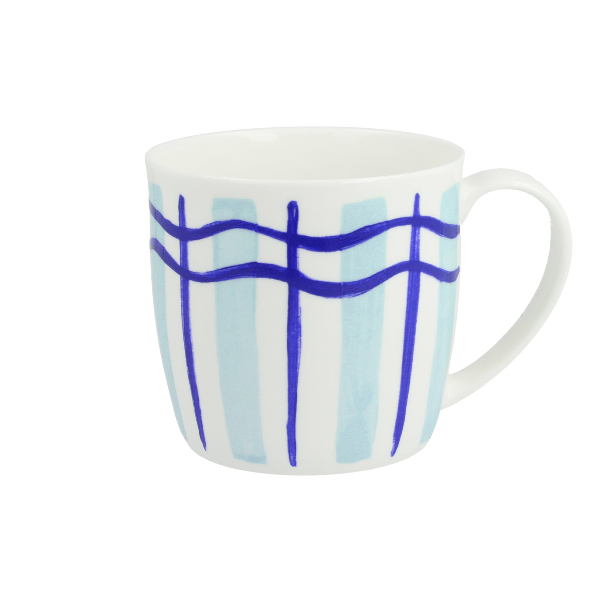 Wavy Stripe Blueberry & Mint Huggable Mug