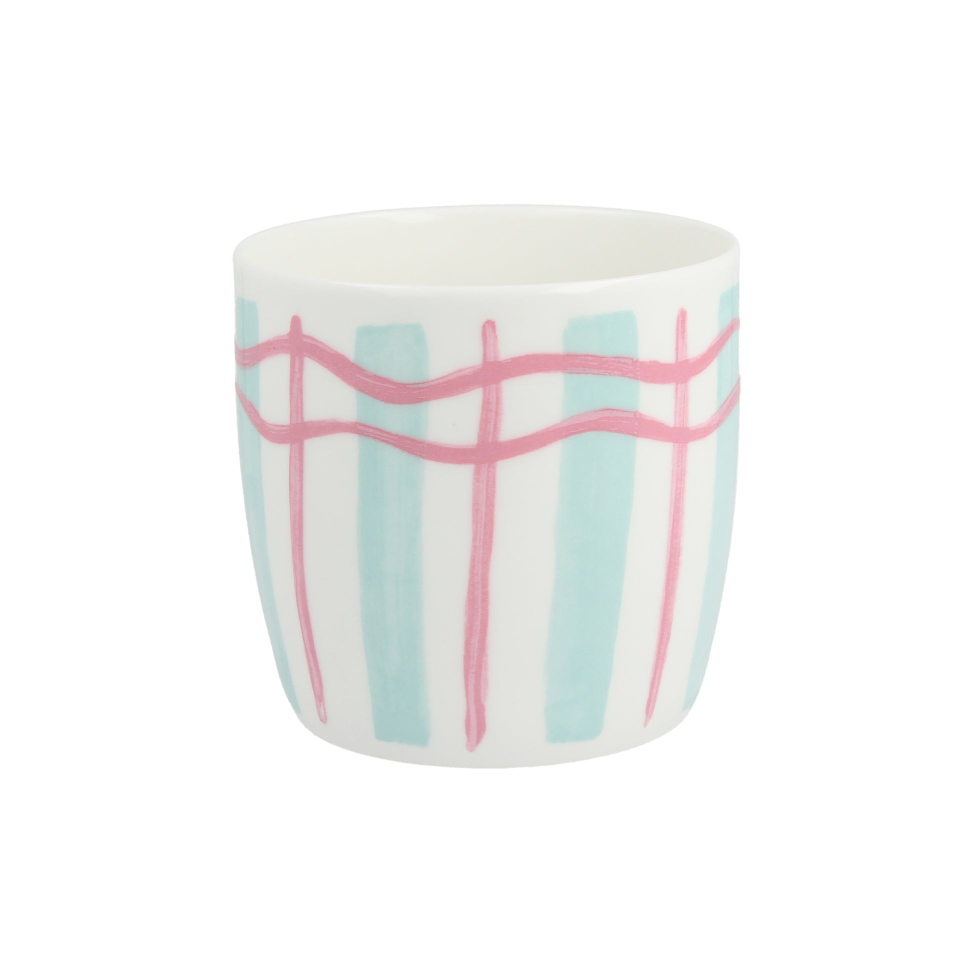Wavy Stripe Bubblegum & Mint Huggable Mug