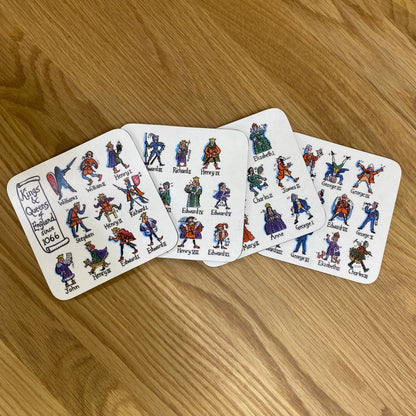 Kings &amp; Queens of England Coasters (Set of 4)