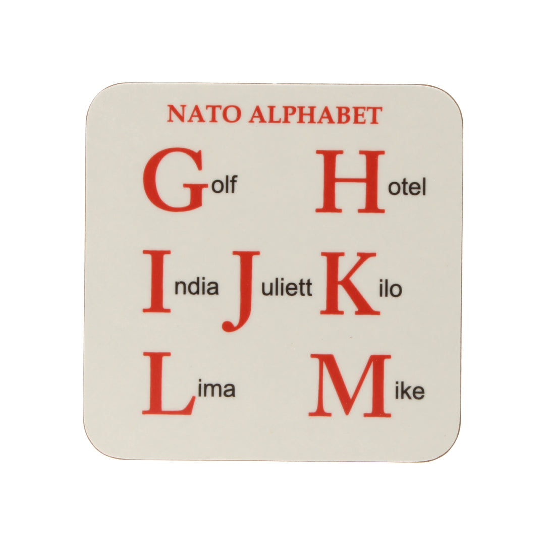 NATO Alphabet Coasters (Set of 4)