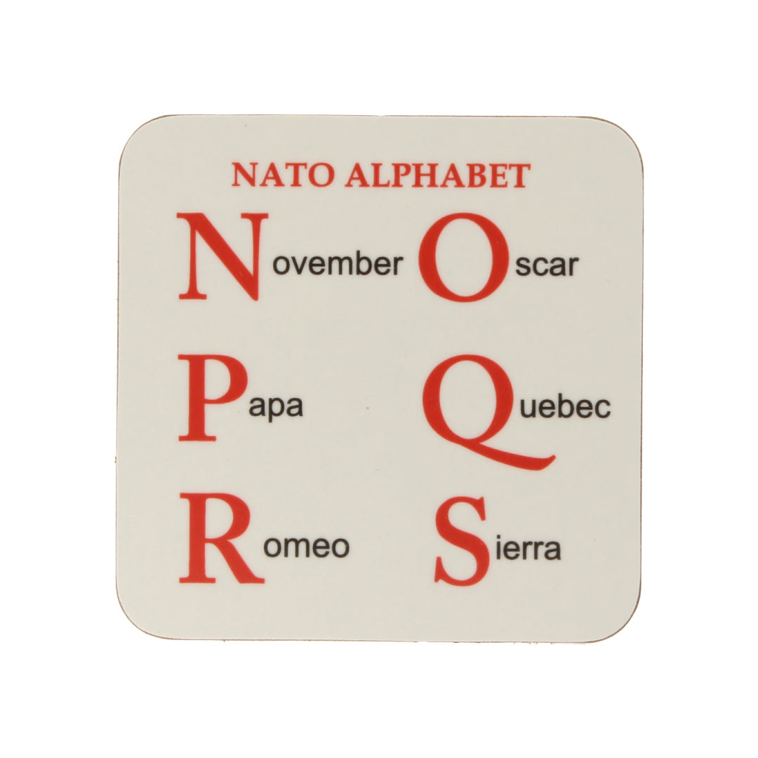 NATO Alphabet Coasters (Set of 4)