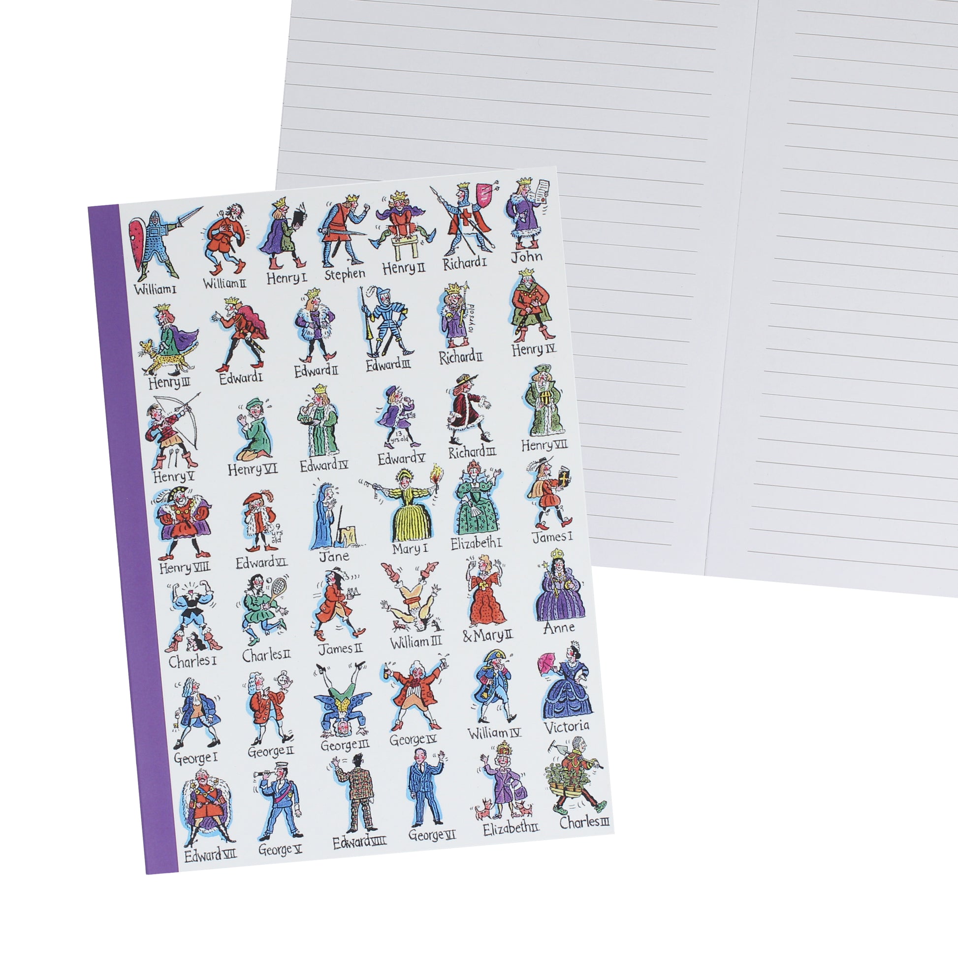 Kings & Queens of England A5 Softcover Notebook