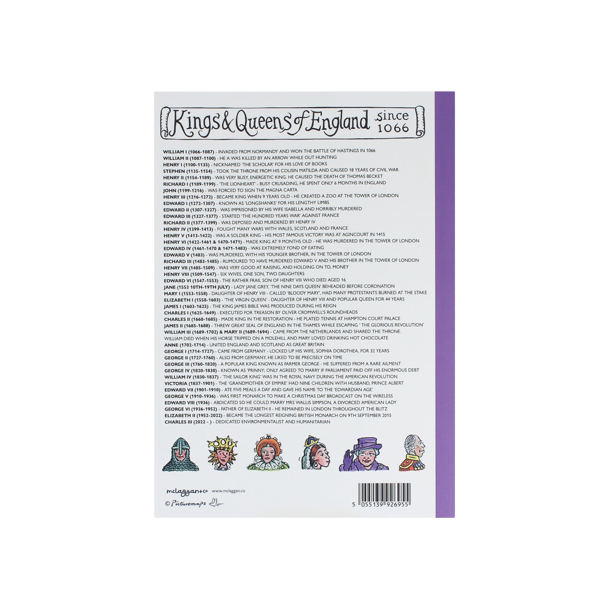 Kings & Queens of England A5 Softcover Notebook