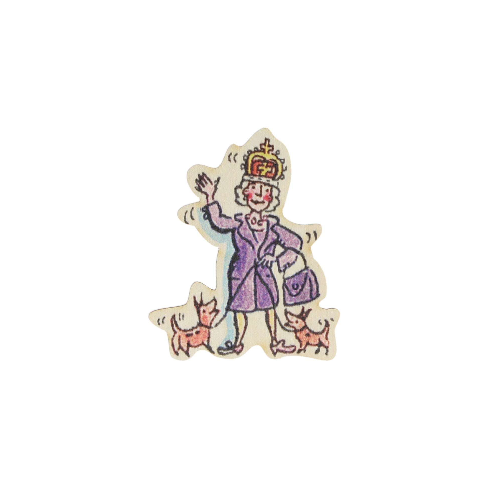 Elizabeth II Wooden Magnet