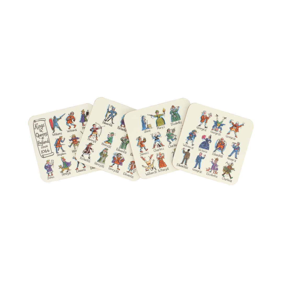 Kings &amp; Queens of England Coasters (Set of 4)