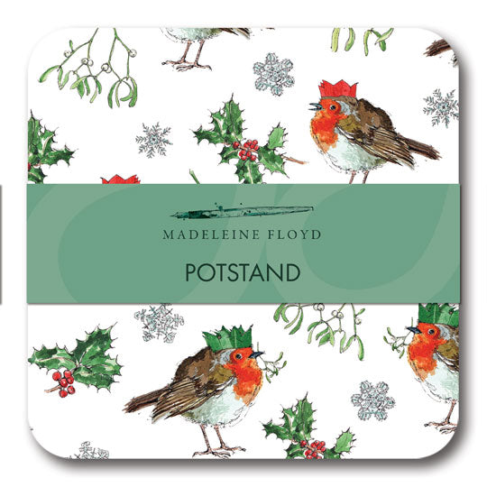 Christmas Robin Pot Stand