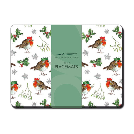 Christmas Robin Placemats (Set of 4)