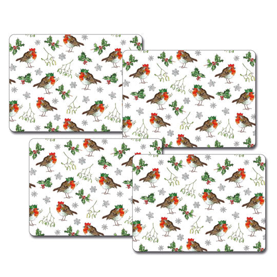 Christmas Robin Placemats (Set of 4)