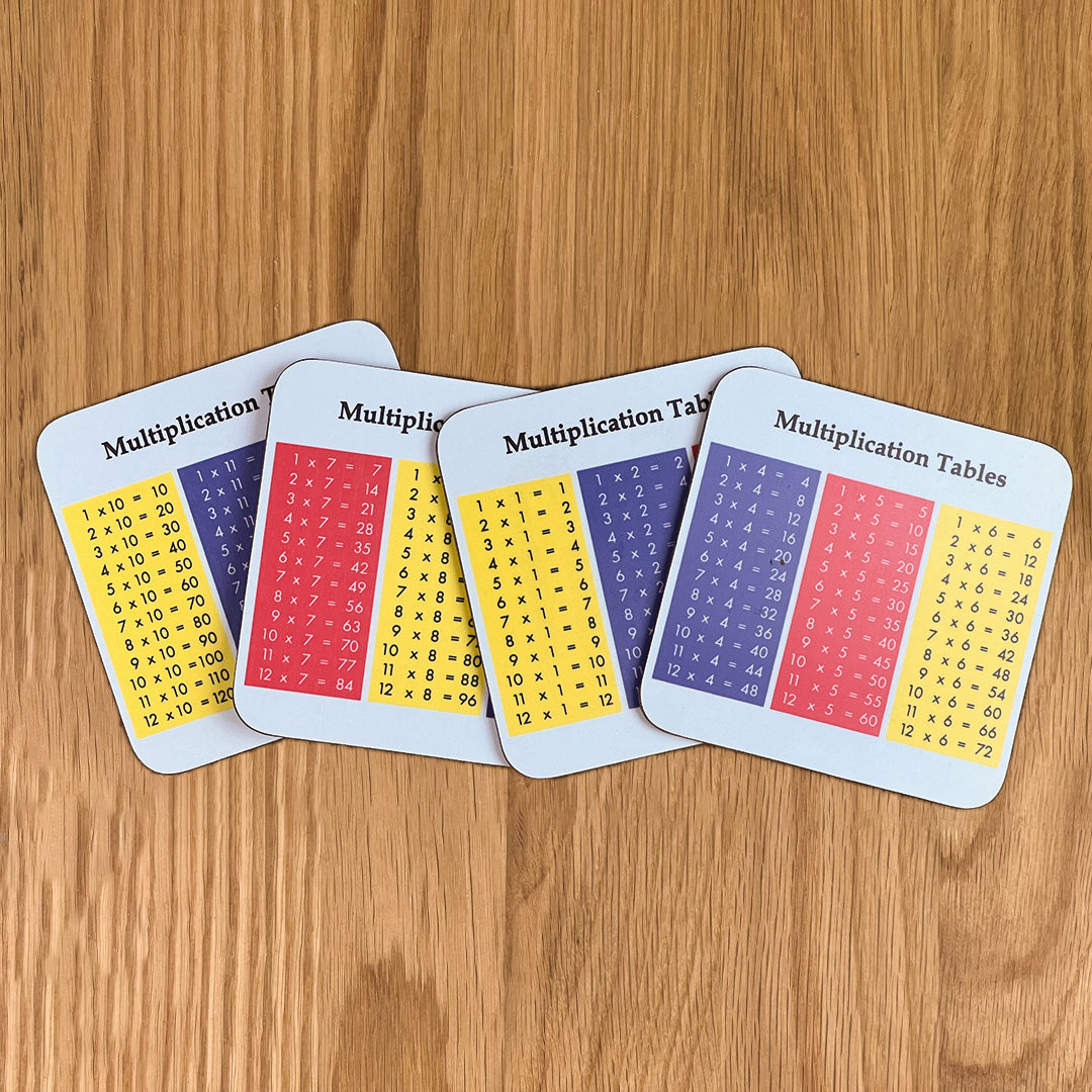 Multiplication Tables Coasters (Set of 4)