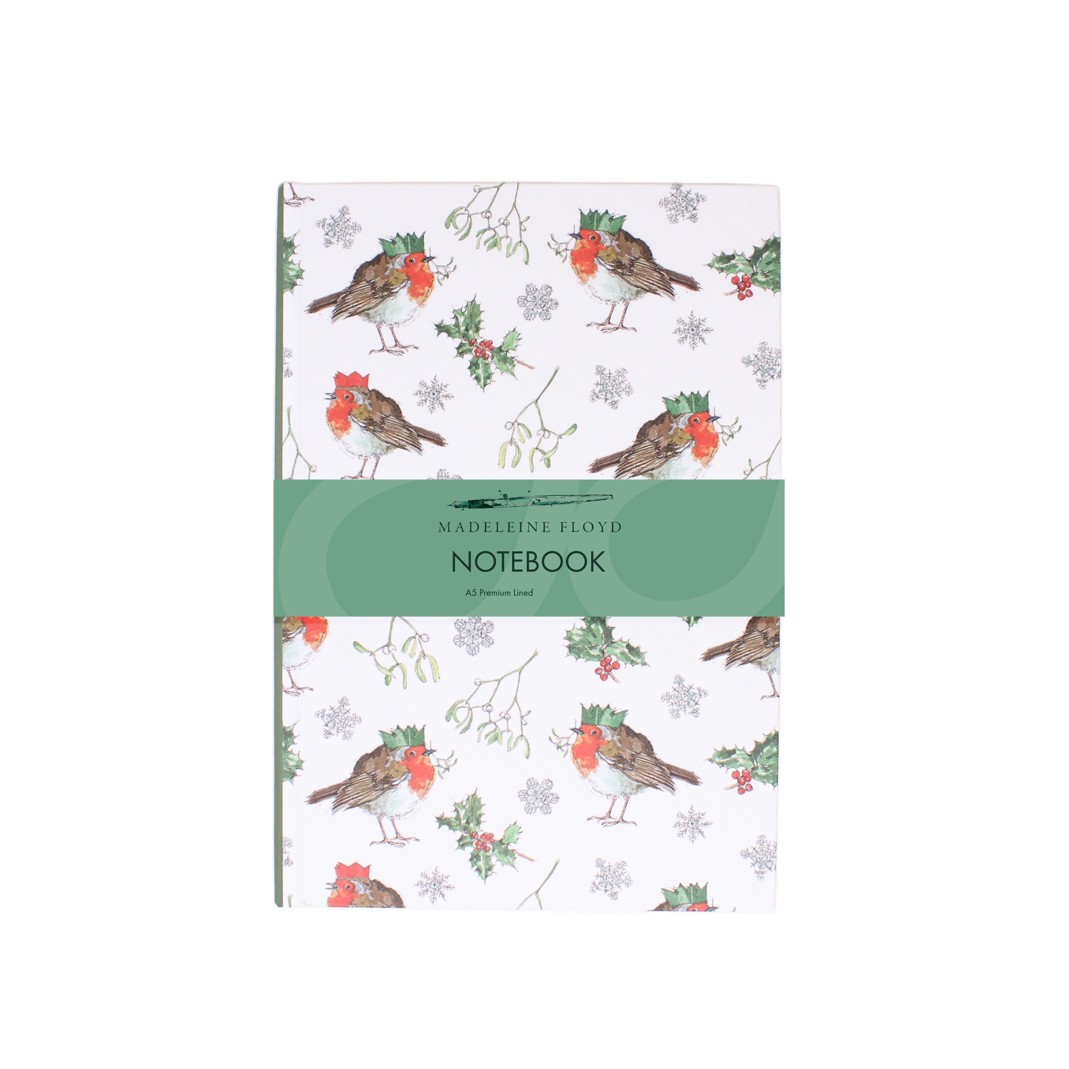 Christmas Robin A5 Hardback Notebook