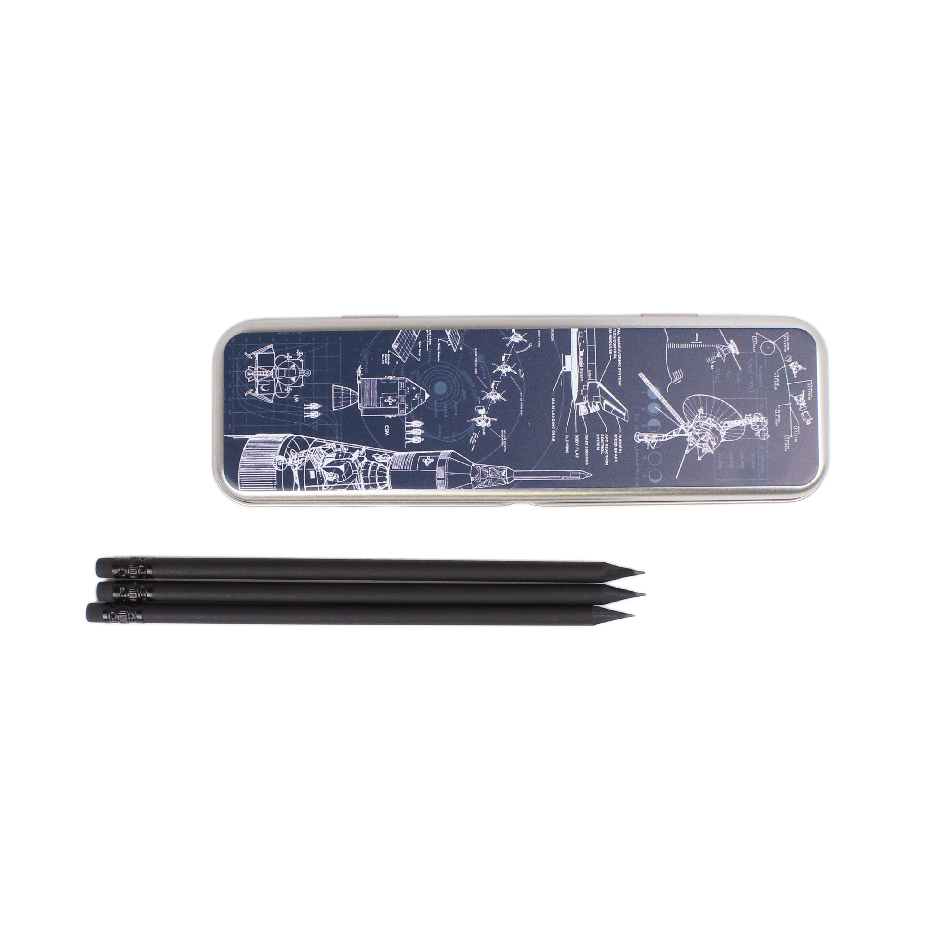 Space Exploration Graphite Pencil Tin