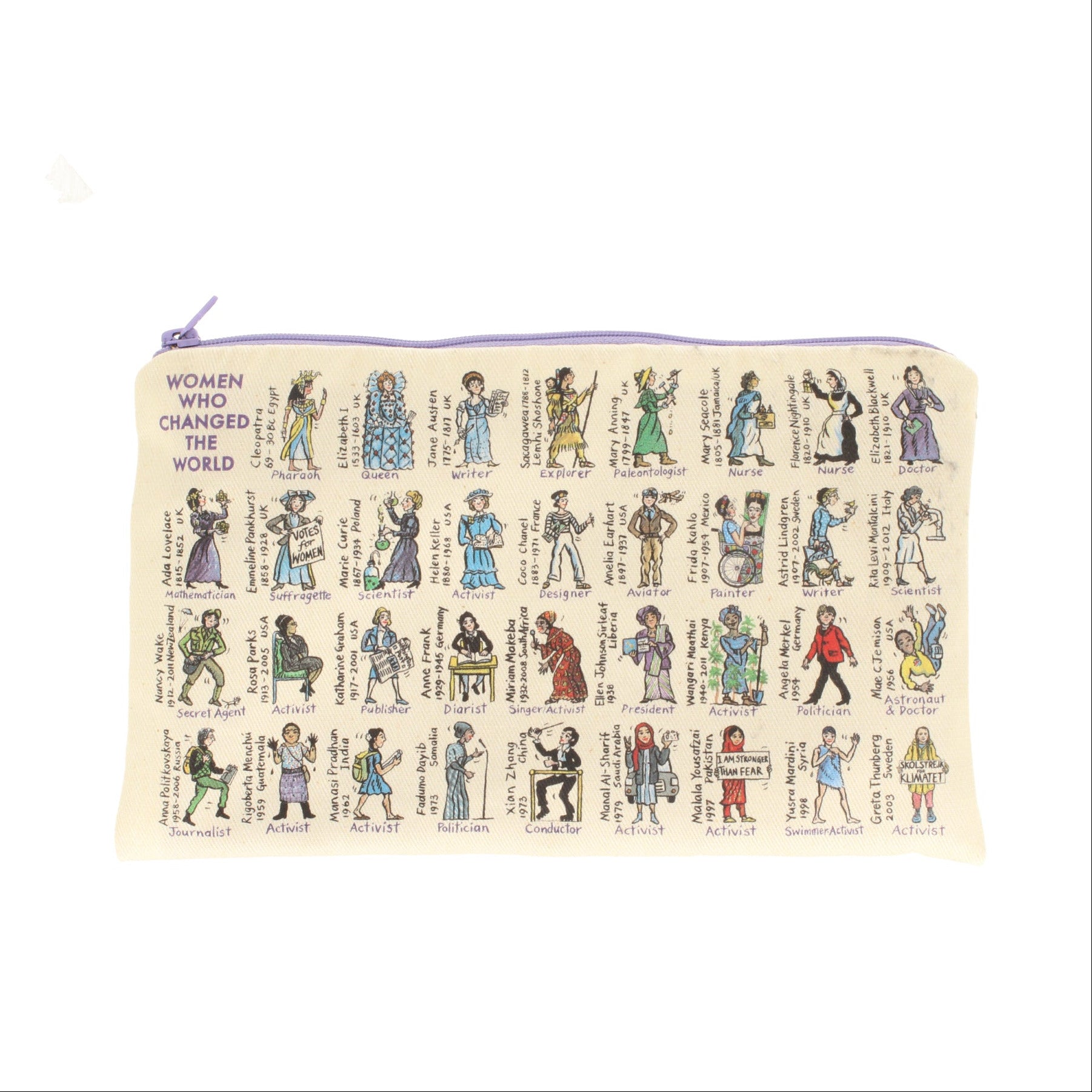 Women Who Changed The World Zip Bag