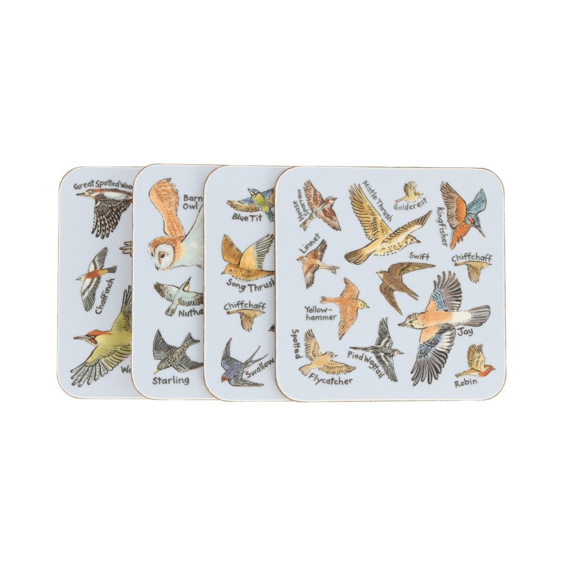 British Birds Coasters (Set of 4) - Picturemaps - Mclaggan