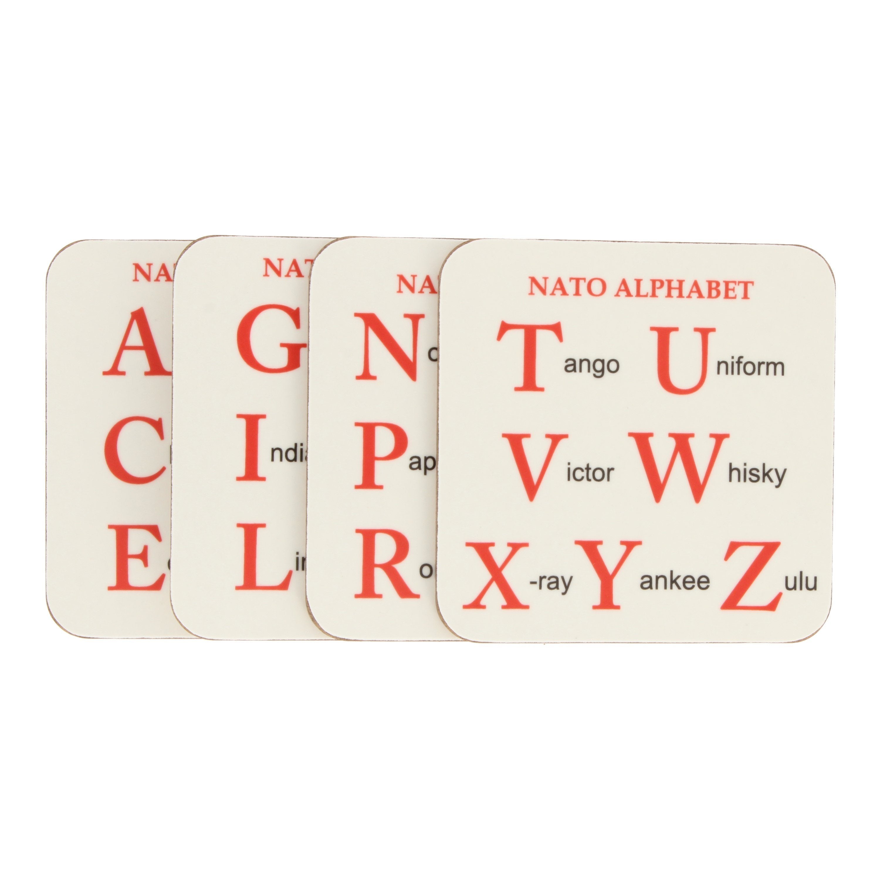 NATO Alphabet Coasters (Set of 4) - Mclaggan - Mclaggan