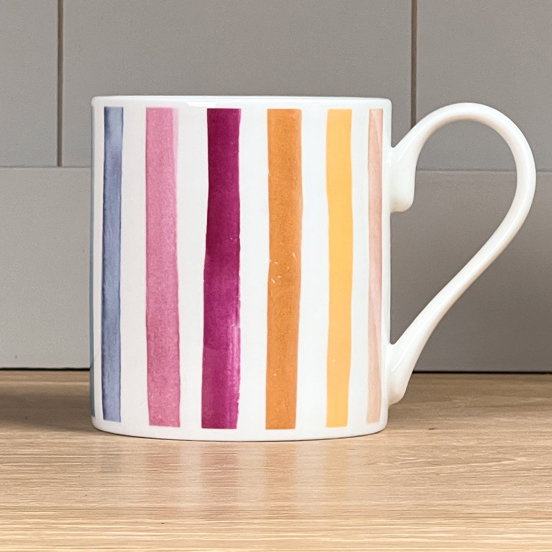 Market Stripe Cerise Mug