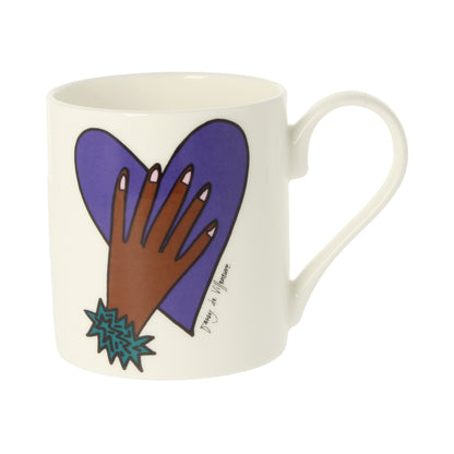 Hand On Heart Purple Mug