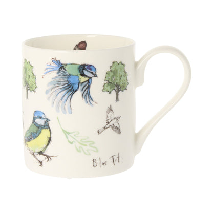 Five Blue Tit Mug