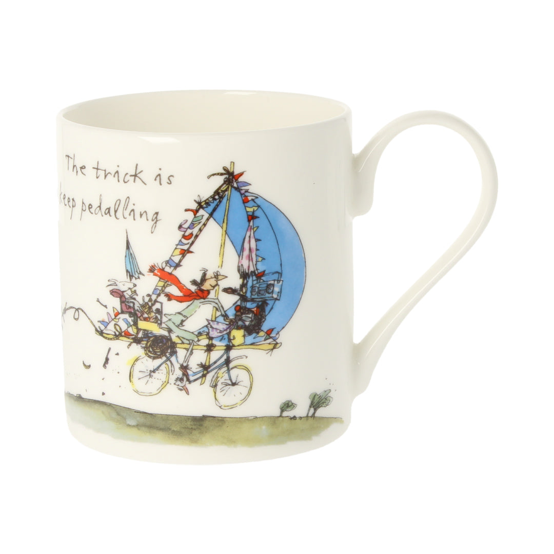 The Trick Is To Keep Pedalling Mug