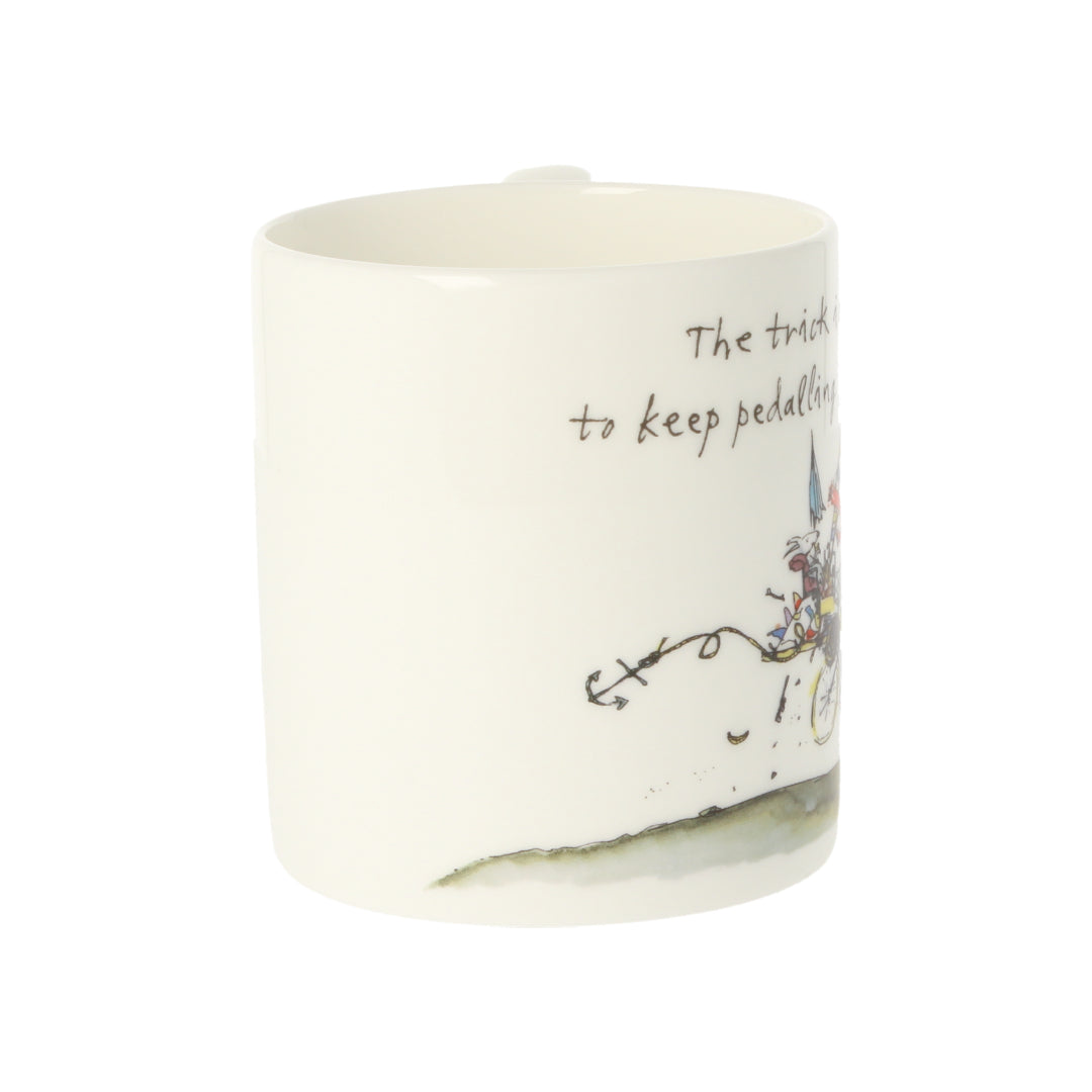 The Trick Is To Keep Pedalling Mug
