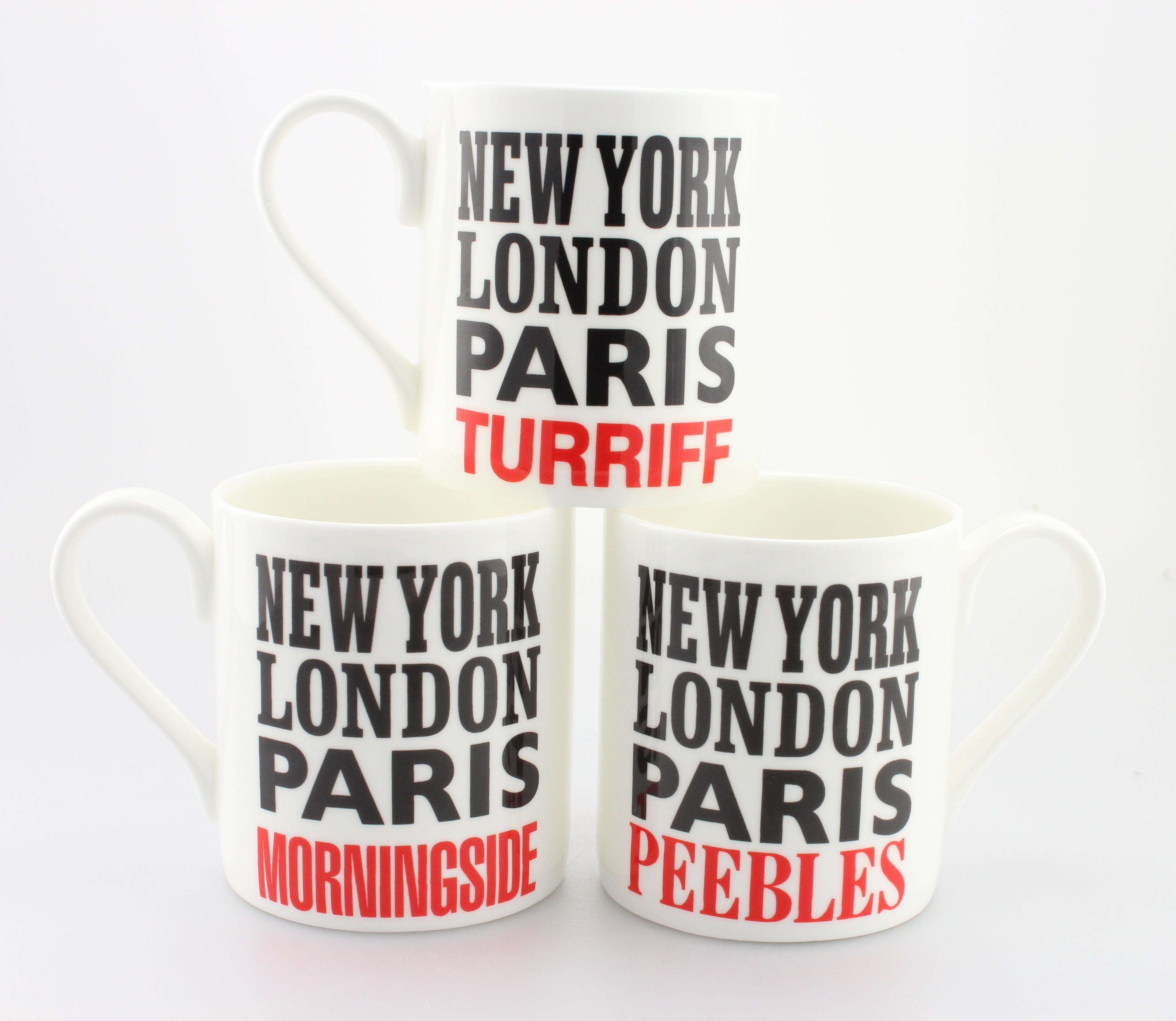 New York London Paris Mug
